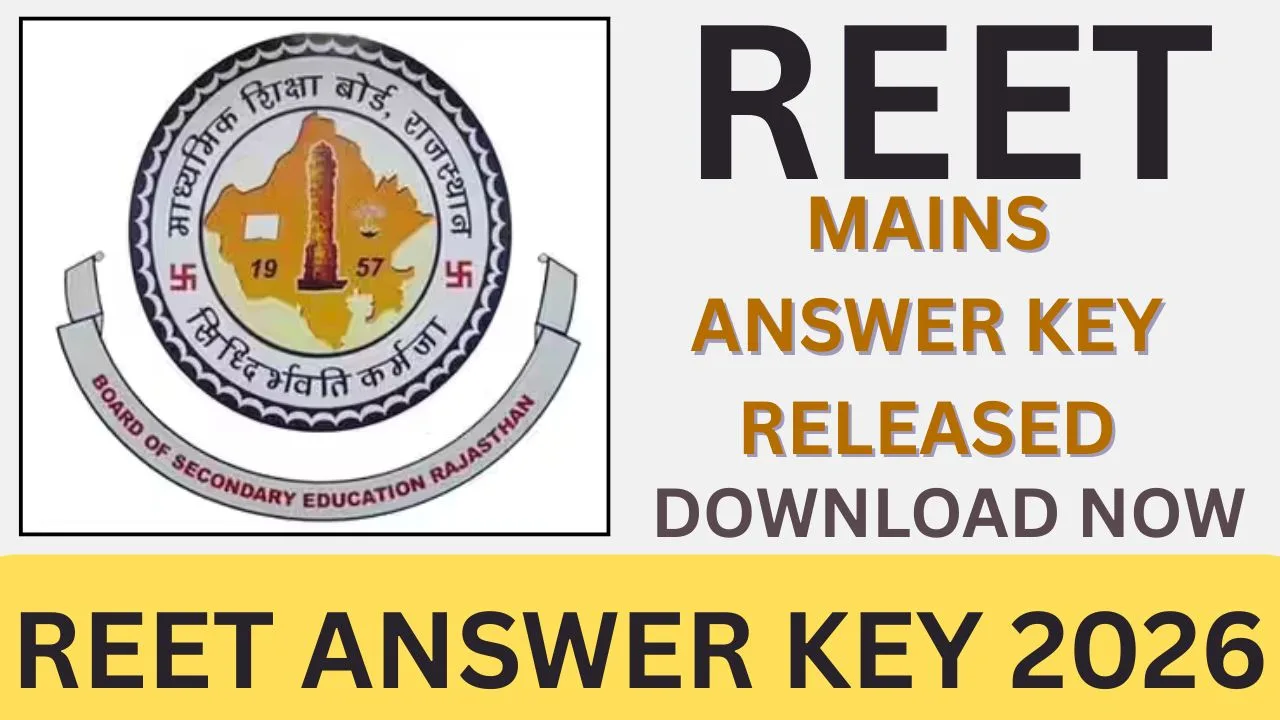 REET ANSWER KEY 2026